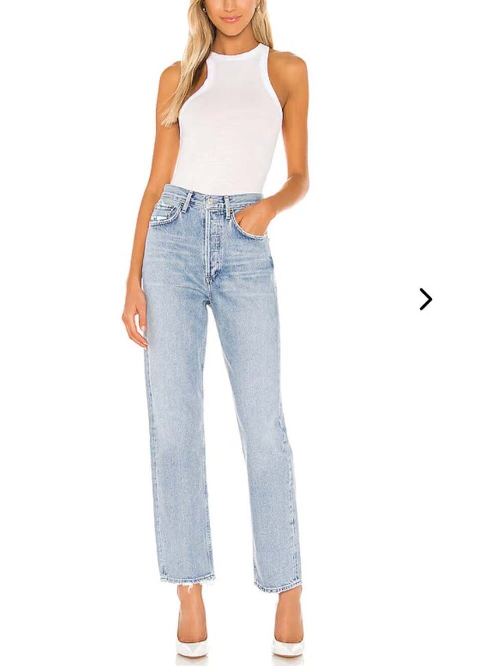Agolde 90's Mid Rise Loose Fit Jeans in Snapshot Light Wash Size 26